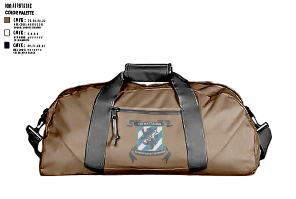 Duffle Bag, Crusher Company 1-28 Infantry Regiment, Army, Teamtime, Team time, sublimation, custom sports apparel, team uniforms, spirit wear, spiritwear, sports uniforms, custom shirts, team store, custom team store, fundraiser sports, apparel fundraiser