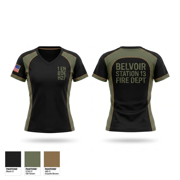 1 EN BDE H2F Women's Short Sleeve V-neck Shirt - 1