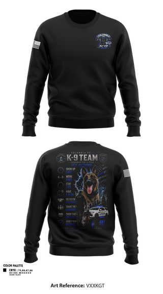 Crew Neck Sweatshirt, South Carolina Police K9 Association, Police, Teamtime, Team time, sublimation, custom sports apparel, team uniforms, spirit wear, spiritwear, sports uniforms, custom shirts, team store, custom team store, fundraiser sports, apparel fundraiser