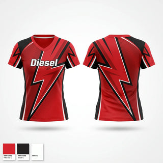 Womens Short Sleeve Vneck Shirt, Diesel, Softball, Teamtime, Team time, sublimation, custom sports apparel, team uniforms, spirit wear, spiritwear, sports uniforms, custom shirts, team store, custom team store, fundraiser sports, apparel fundraiser