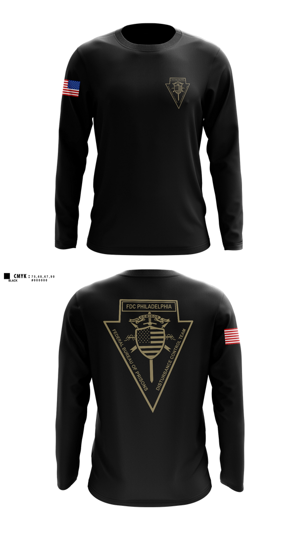 Long Sleeve Performance Shirt, FDC Philadelphia DCT, Police, Teamtime, Team time, sublimation, custom sports apparel, team uniforms, spirit wear, spiritwear, sports uniforms, custom shirts, team store, custom team store, fundraiser sports, apparel fundraiser