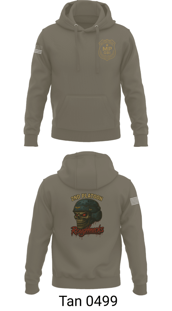 Hoodie, 2nd Platoon roughnecks 49th, Army, Teamtime, Team time, sublimation, custom sports apparel, team uniforms, spirit wear, spiritwear, sports uniforms, custom shirts, team store, custom team store, fundraiser sports, apparel fundraiser