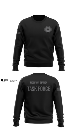 Crew Neck Sweatshirt, Ridgeway Station Task Force, Police, Teamtime, Team time, sublimation, custom sports apparel, team uniforms, spirit wear, spiritwear, sports uniforms, custom shirts, team store, custom team store, fundraiser sports, apparel fundraiser