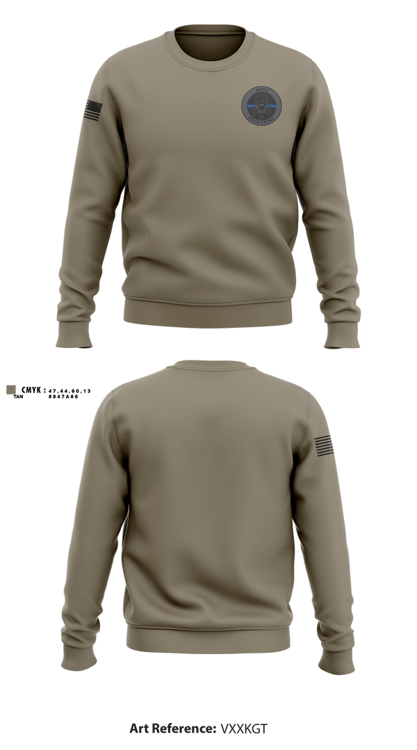 Crew Neck Sweatshirt, NYPD Auto Crime, Police, Teamtime, Team time, sublimation, custom sports apparel, team uniforms, spirit wear, spiritwear, sports uniforms, custom shirts, team store, custom team store, fundraiser sports, apparel fundraiser