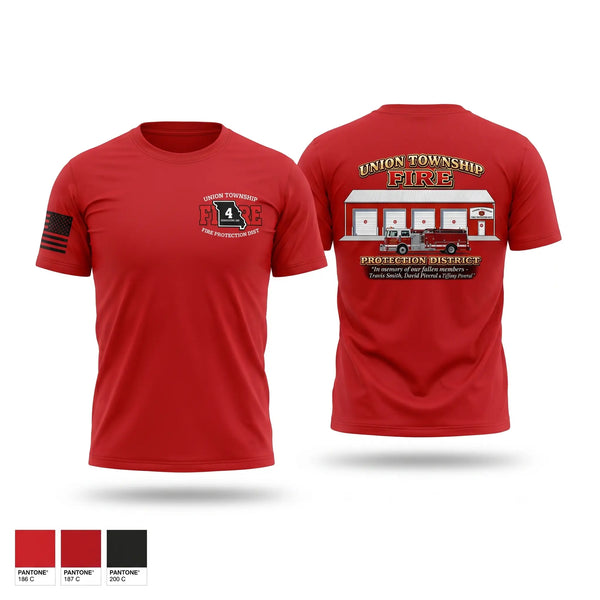 Old School Cotton Feel Shirt, UNION TOWNSHIP FIRE PROTECTION DISTRICT, Fire Department, Teamtime, Team time, sublimation, custom sports apparel, team uniforms, spirit wear, spiritwear, sports uniforms, custom shirts, team store, custom team store, fundraiser sports, apparel fundraiser