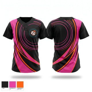 Two Button Softball Jersey, Florida Grind, Softball, Teamtime, Team time, sublimation, custom sports apparel, team uniforms, spirit wear, spiritwear, sports uniforms, custom shirts, team store, custom team store, fundraiser sports, apparel fundraiser