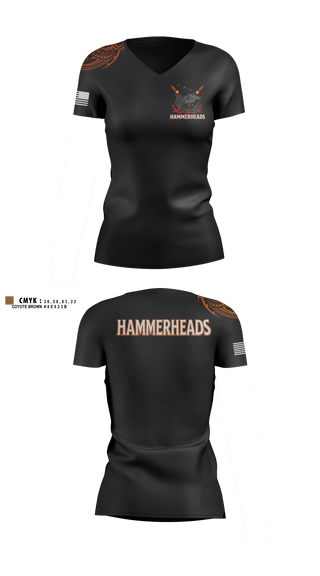 Womens Short Sleeve Vneck Shirt, HHC, 307th ESB-E, Army, Teamtime, Team time, sublimation, custom sports apparel, team uniforms, spirit wear, spiritwear, sports uniforms, custom shirts, team store, custom team store, fundraiser sports, apparel fundraiser