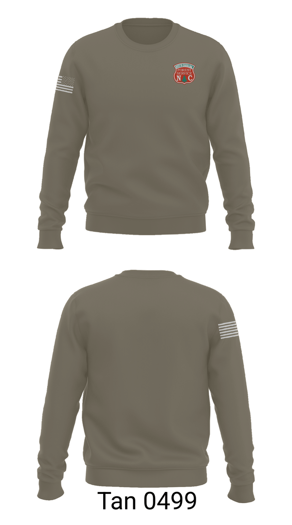 Crew Neck Sweatshirt, North Carolina Forest Service, Fire Department, Teamtime, Team time, sublimation, custom sports apparel, team uniforms, spirit wear, spiritwear, sports uniforms, custom shirts, team store, custom team store, fundraiser sports, apparel fundraiser