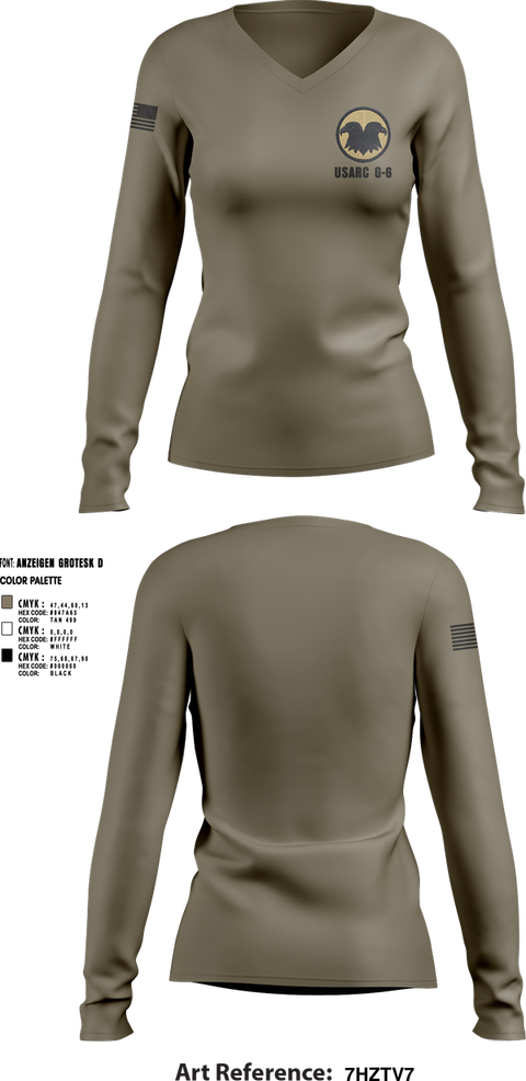 Womens Long Sleeve Vneck Shirt, USARC, , Teamtime, Team time, sublimation, custom sports apparel, team uniforms, spirit wear, spiritwear, sports uniforms, custom shirts, team store, custom team store, fundraiser sports, apparel fundraiser