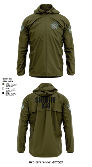 Windbreaker, Washington County SO Maine K9 Unit, Police, Teamtime, Team time, sublimation, custom sports apparel, team uniforms, spirit wear, spiritwear, sports uniforms, custom shirts, team store, custom team store, fundraiser sports, apparel fundraiser