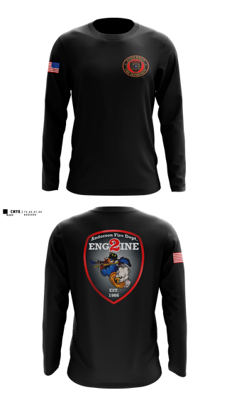 Long Sleeve Performance Shirt, Anderson City Fire, Fire Department, Teamtime, Team time, sublimation, custom sports apparel, team uniforms, spirit wear, spiritwear, sports uniforms, custom shirts, team store, custom team store, fundraiser sports, apparel fundraiser