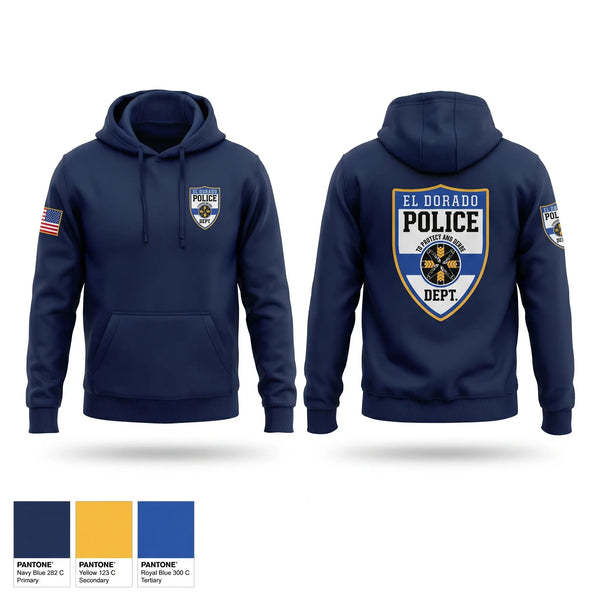 Hoodie, El dorado Police Department, Police, Teamtime, Team time, sublimation, custom sports apparel, team uniforms, spirit wear, spiritwear, sports uniforms, custom shirts, team store, custom team store, fundraiser sports, apparel fundraiser