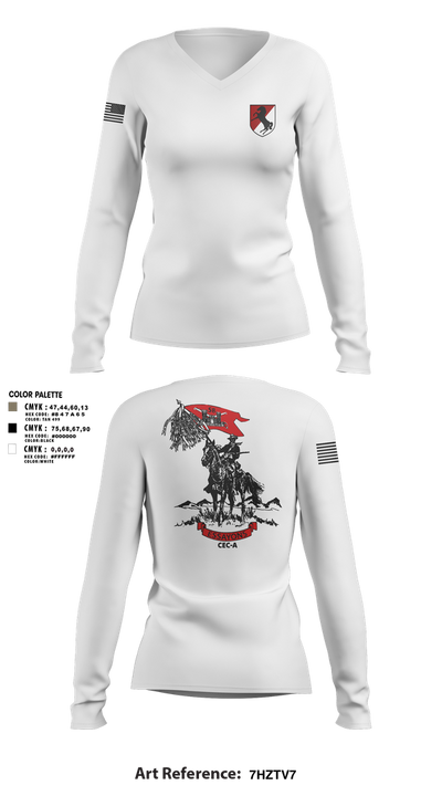 58th CEC-A Women's Long Sleeve V-neck Shirt - 14
