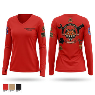 Womens Long Sleeve Vneck Shirt, Fox FSB, 5-25 FAR, Army, Teamtime, Team time, sublimation, custom sports apparel, team uniforms, spirit wear, spiritwear, sports uniforms, custom shirts, team store, custom team store, fundraiser sports, apparel fundraiser