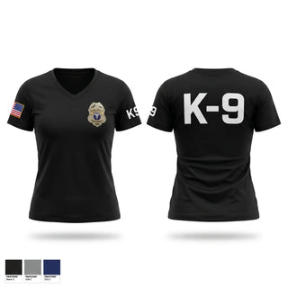Womens Short Sleeve Vneck Shirt, Tampa General Hospital Public Safety, Police, Teamtime, Team time, sublimation, custom sports apparel, team uniforms, spirit wear, spiritwear, sports uniforms, custom shirts, team store, custom team store, fundraiser sports, apparel fundraiser