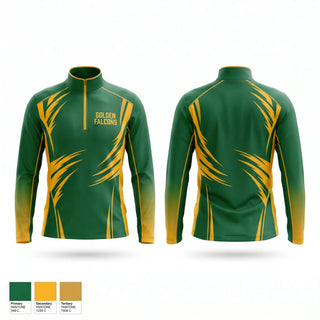 Quarter Zip Jacket, Golden falcons, Baseball, Teamtime, Team time, sublimation, custom sports apparel, team uniforms, spirit wear, spiritwear, sports uniforms, custom shirts, team store, custom team store, fundraiser sports, apparel fundraiser
