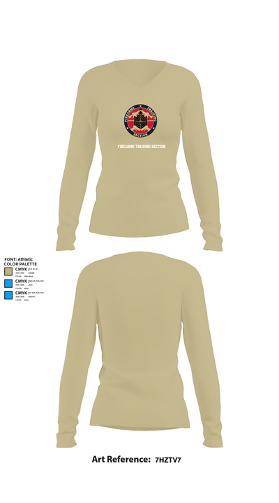 Firearms Training Section 83770215 Women's Long Sleeve V-neck Shirt - 78