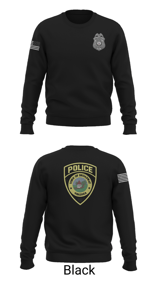 Crew Neck Sweatshirt, Broadway Police, Police, Teamtime, Team time, sublimation, custom sports apparel, team uniforms, spirit wear, spiritwear, sports uniforms, custom shirts, team store, custom team store, fundraiser sports, apparel fundraiser