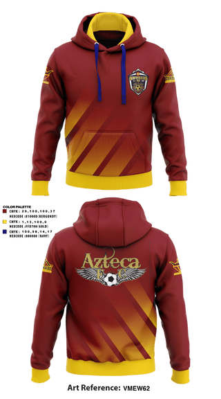 Hoodie, Azteca, Men's Soccer, Teamtime, Team time, sublimation, custom sports apparel, team uniforms, spirit wear, spiritwear, sports uniforms, custom shirts, team store, custom team store, fundraiser sports, apparel fundraiser