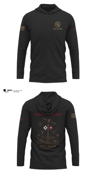 Long Sleeve Hooded Sun Shirt, 1 TSC OCP G6, Army, Teamtime, Team time, sublimation, custom sports apparel, team uniforms, spirit wear, spiritwear, sports uniforms, custom shirts, team store, custom team store, fundraiser sports, apparel fundraiser