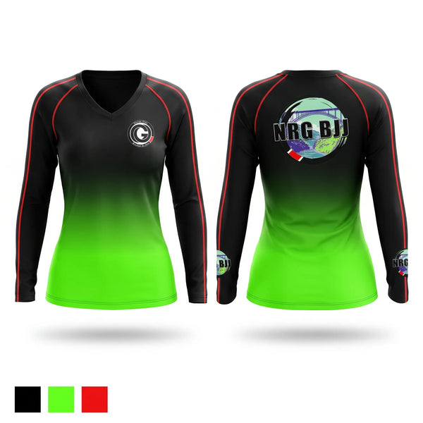 Womens Long Sleeve Vneck Shirt, NRG Brazilian Jiu-JitsuNRG Brazilian Jiu-Jitsu, , Teamtime, Team time, sublimation, custom sports apparel, team uniforms, spirit wear, spiritwear, sports uniforms, custom shirts, team store, custom team store, fundraiser sports, apparel fundraiser