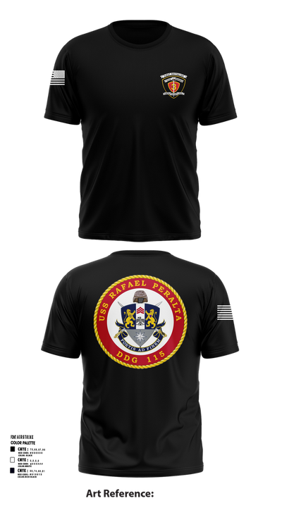 USS Rafael Peralta DDG 115 35678200 Short Sleeve Performance Shirt - 102