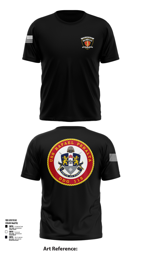 Short Sleeve Performance Shirt, USS Rafael Peralta DDG 115, Navy, Teamtime, Team time, sublimation, custom sports apparel, team uniforms, spirit wear, spiritwear, sports uniforms, custom shirts, team store, custom team store, fundraiser sports, apparel fundraiser