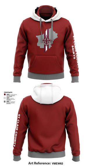 Hoodie, St Clair County Saints, , Teamtime, Team time, sublimation, custom sports apparel, team uniforms, spirit wear, spiritwear, sports uniforms, custom shirts, team store, custom team store, fundraiser sports, apparel fundraiser
