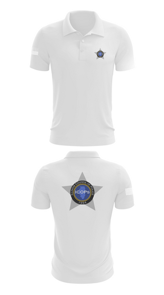 Short Sleeve Performance Polo, Illinois Council of Police, Police, Teamtime, Team time, sublimation, custom sports apparel, team uniforms, spirit wear, spiritwear, sports uniforms, custom shirts, team store, custom team store, fundraiser sports, apparel fundraiser