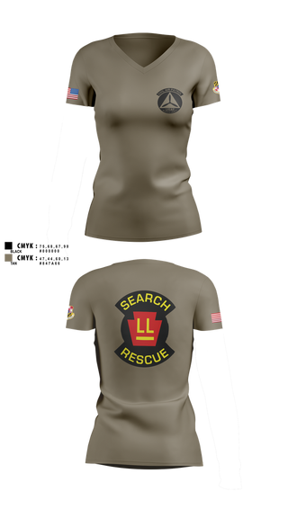 Womens Short Sleeve Vneck Shirt, Wicomico Composite Squadron, Air Force, Teamtime, Team time, sublimation, custom sports apparel, team uniforms, spirit wear, spiritwear, sports uniforms, custom shirts, team store, custom team store, fundraiser sports, apparel fundraiser
