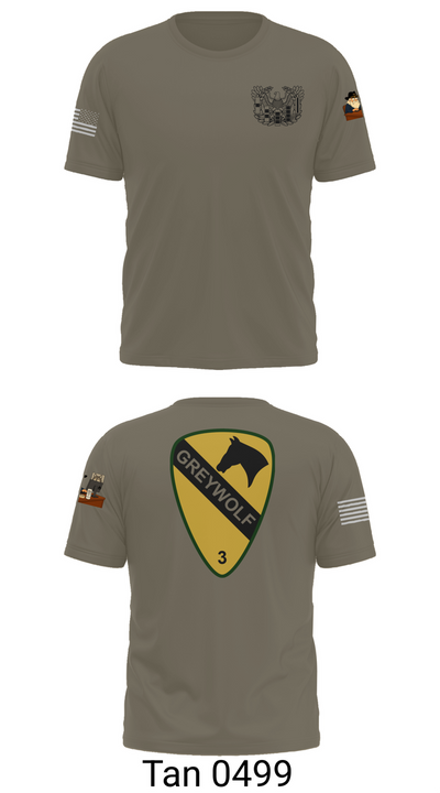 1st cav Div 3abct 85829502 Old School Cotton Feel Shirt - 70
