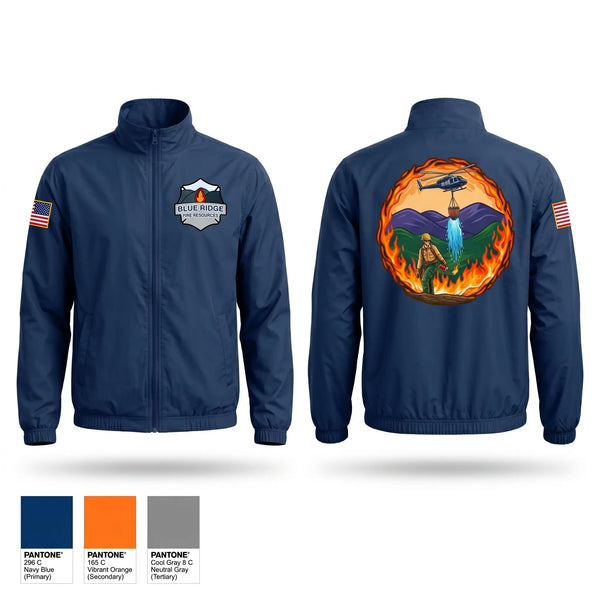 Windbreaker, Blue Ridge Fire Resources, Fire Department, Teamtime, Team time, sublimation, custom sports apparel, team uniforms, spirit wear, spiritwear, sports uniforms, custom shirts, team store, custom team store, fundraiser sports, apparel fundraiser