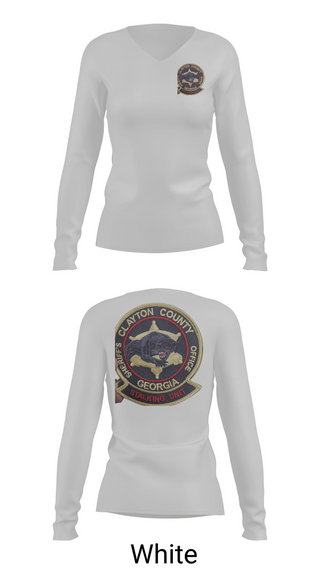 Womens Long Sleeve Vneck Shirt, ADU, Police, Teamtime, Team time, sublimation, custom sports apparel, team uniforms, spirit wear, spiritwear, sports uniforms, custom shirts, team store, custom team store, fundraiser sports, apparel fundraiser