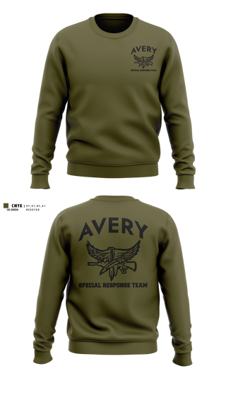 Crew Neck Sweatshirt, Avery SRT, Police, Teamtime, Team time, sublimation, custom sports apparel, team uniforms, spirit wear, spiritwear, sports uniforms, custom shirts, team store, custom team store, fundraiser sports, apparel fundraiser