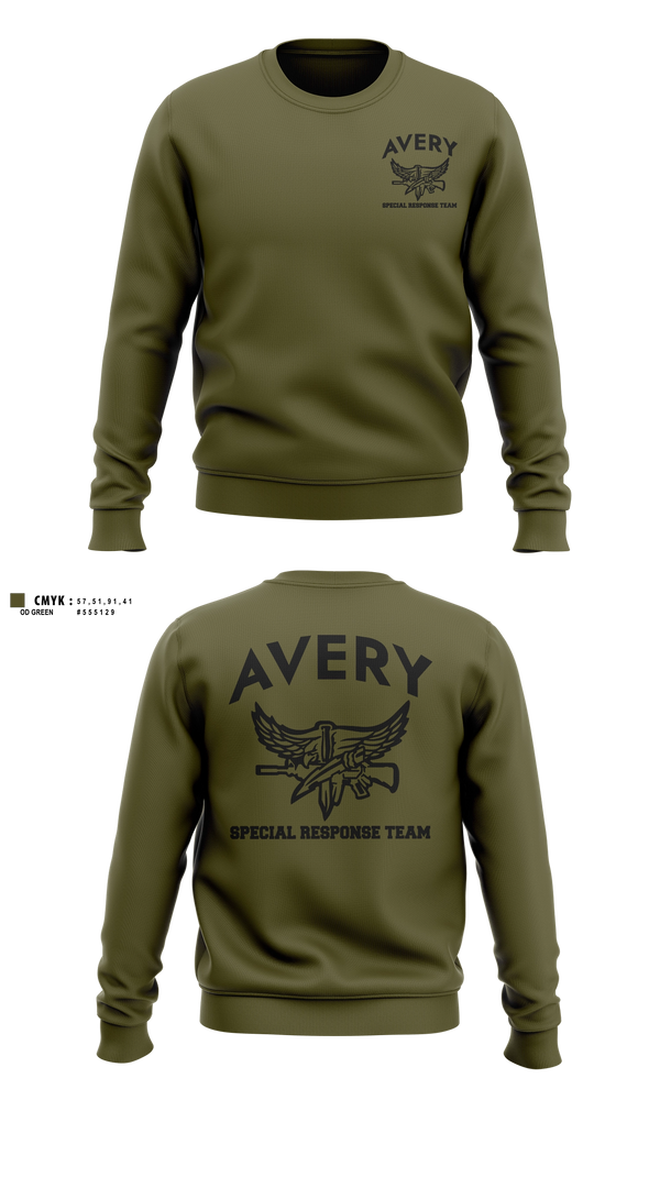 Crew Neck Sweatshirt, Avery SRT, Police, Teamtime, Team time, sublimation, custom sports apparel, team uniforms, spirit wear, spiritwear, sports uniforms, custom shirts, team store, custom team store, fundraiser sports, apparel fundraiser