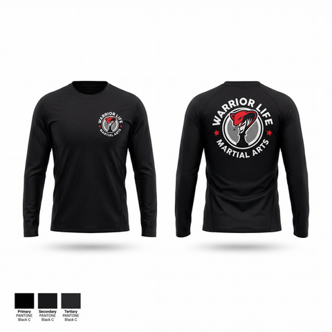 Long Sleeve Performance Shirt, Warrior Life Martial Arts, Wrestling, Teamtime, Team time, sublimation, custom sports apparel, team uniforms, spirit wear, spiritwear, sports uniforms, custom shirts, team store, custom team store, fundraiser sports, apparel fundraiser