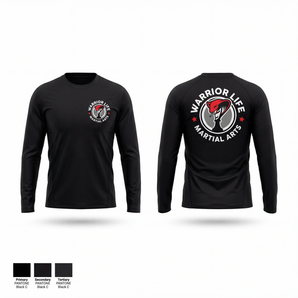 Long Sleeve Performance Shirt, Warrior Life Martial Arts, Wrestling, Teamtime, Team time, sublimation, custom sports apparel, team uniforms, spirit wear, spiritwear, sports uniforms, custom shirts, team store, custom team store, fundraiser sports, apparel fundraiser