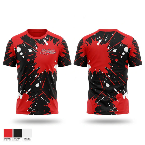 Short Sleeve Performance Shirt, Redhots, Baseball, Teamtime, Team time, sublimation, custom sports apparel, team uniforms, spirit wear, spiritwear, sports uniforms, custom shirts, team store, custom team store, fundraiser sports, apparel fundraiser