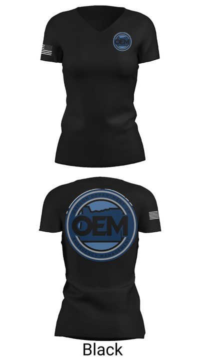 Oregon Emergency Management 48984222 Women's Short Sleeve V-neck Shirt - 27