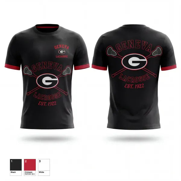 Short Sleeve Performance Shirt, Geneva, Men's Lacrosse, Teamtime, Team time, sublimation, custom sports apparel, team uniforms, spirit wear, spiritwear, sports uniforms, custom shirts, team store, custom team store, fundraiser sports, apparel fundraiser