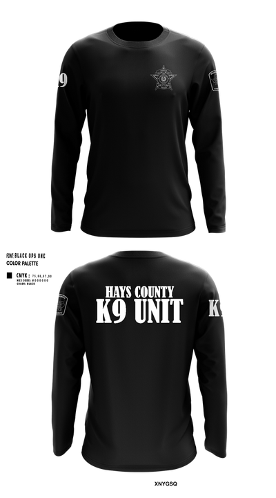 Hays County Sheriff’s Office 39669531 Long Sleeve Performance Shirt 323