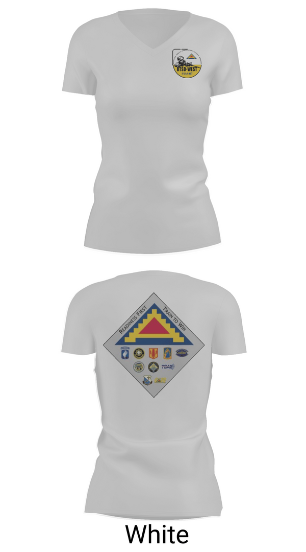 Womens Short Sleeve Vneck Shirt, 7TH ATC, Army, Teamtime, Team time, sublimation, custom sports apparel, team uniforms, spirit wear, spiritwear, sports uniforms, custom shirts, team store, custom team store, fundraiser sports, apparel fundraiser