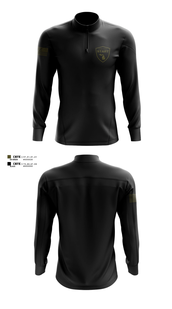 Quarter Zip Jacket, S.T.A.R.T, Police, Teamtime, Team time, sublimation, custom sports apparel, team uniforms, spirit wear, spiritwear, sports uniforms, custom shirts, team store, custom team store, fundraiser sports, apparel fundraiser