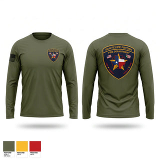 Long Sleeve Performance Shirt, SAN FELIPE  FRYDEK, Fire Department, Teamtime, Team time, sublimation, custom sports apparel, team uniforms, spirit wear, spiritwear, sports uniforms, custom shirts, team store, custom team store, fundraiser sports, apparel fundraiser