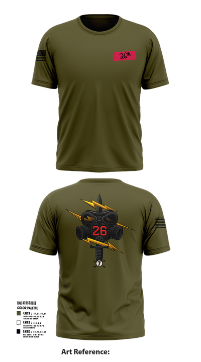 26th CM Co 80721197 Short Sleeve Performance Shirt - 107