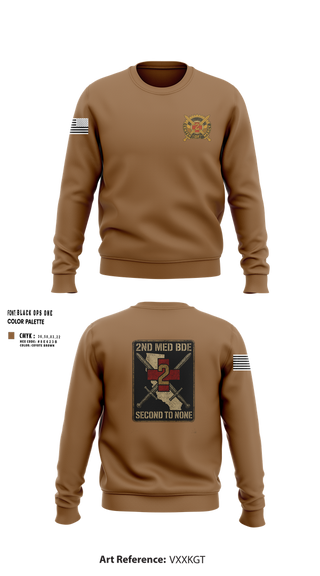 Crew Neck Sweatshirt, 2nd Medical BDE, Army, Teamtime, Team time, sublimation, custom sports apparel, team uniforms, spirit wear, spiritwear, sports uniforms, custom shirts, team store, custom team store, fundraiser sports, apparel fundraiser