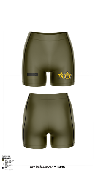 Womens Compression Shorts, Army Reserve H2F, Army, Teamtime, Team time, sublimation, custom sports apparel, team uniforms, spirit wear, spiritwear, sports uniforms, custom shirts, team store, custom team store, fundraiser sports, apparel fundraiser