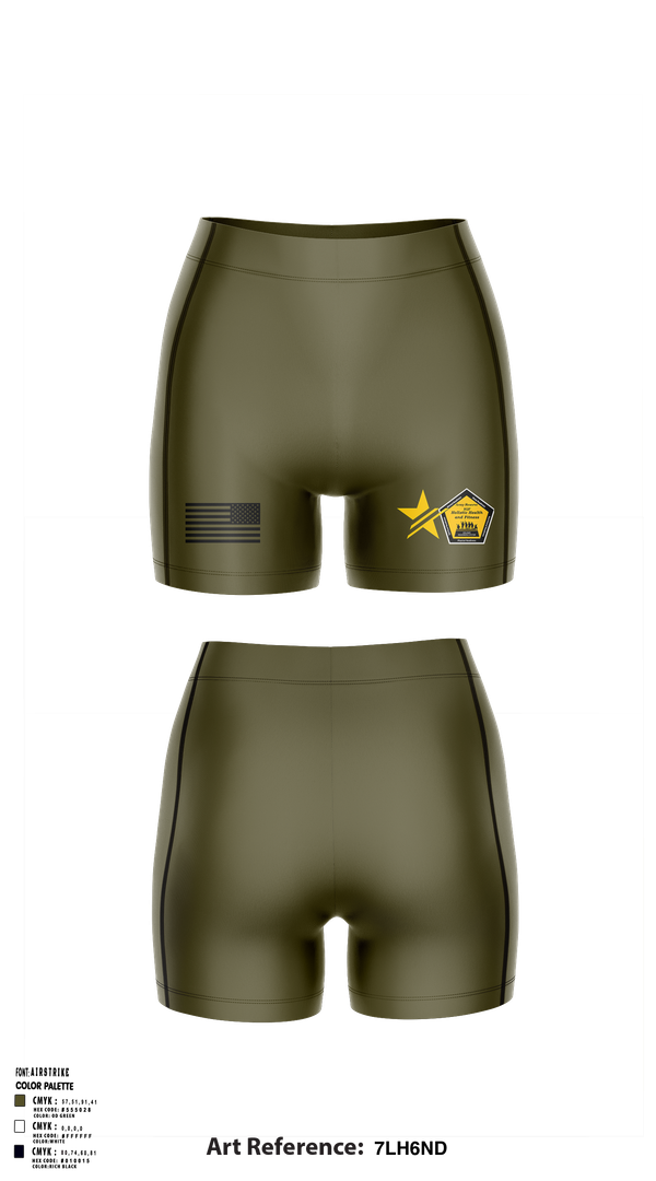 Womens Compression Shorts, Army Reserve H2F, Army, Teamtime, Team time, sublimation, custom sports apparel, team uniforms, spirit wear, spiritwear, sports uniforms, custom shirts, team store, custom team store, fundraiser sports, apparel fundraiser
