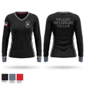 Island Falls Fire & Ambulance Women's Long Sleeve V-neck Shirt - 1