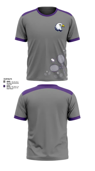 Short Sleeve Performance Shirt, Albion Purple Eagles, Tennis, Teamtime, Team time, sublimation, custom sports apparel, team uniforms, spirit wear, spiritwear, sports uniforms, custom shirts, team store, custom team store, fundraiser sports, apparel fundraiser